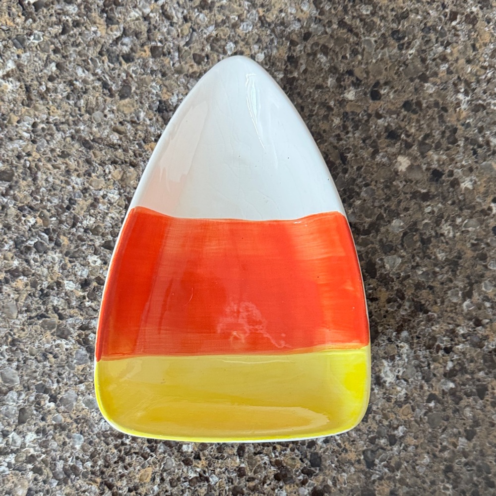 Halloween Candy Corn Ceramic Dish